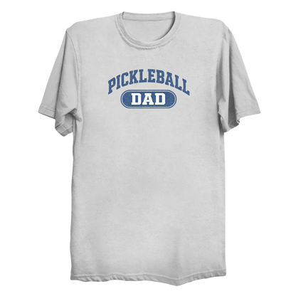Pickleball Dad collegiate t-shirt front design