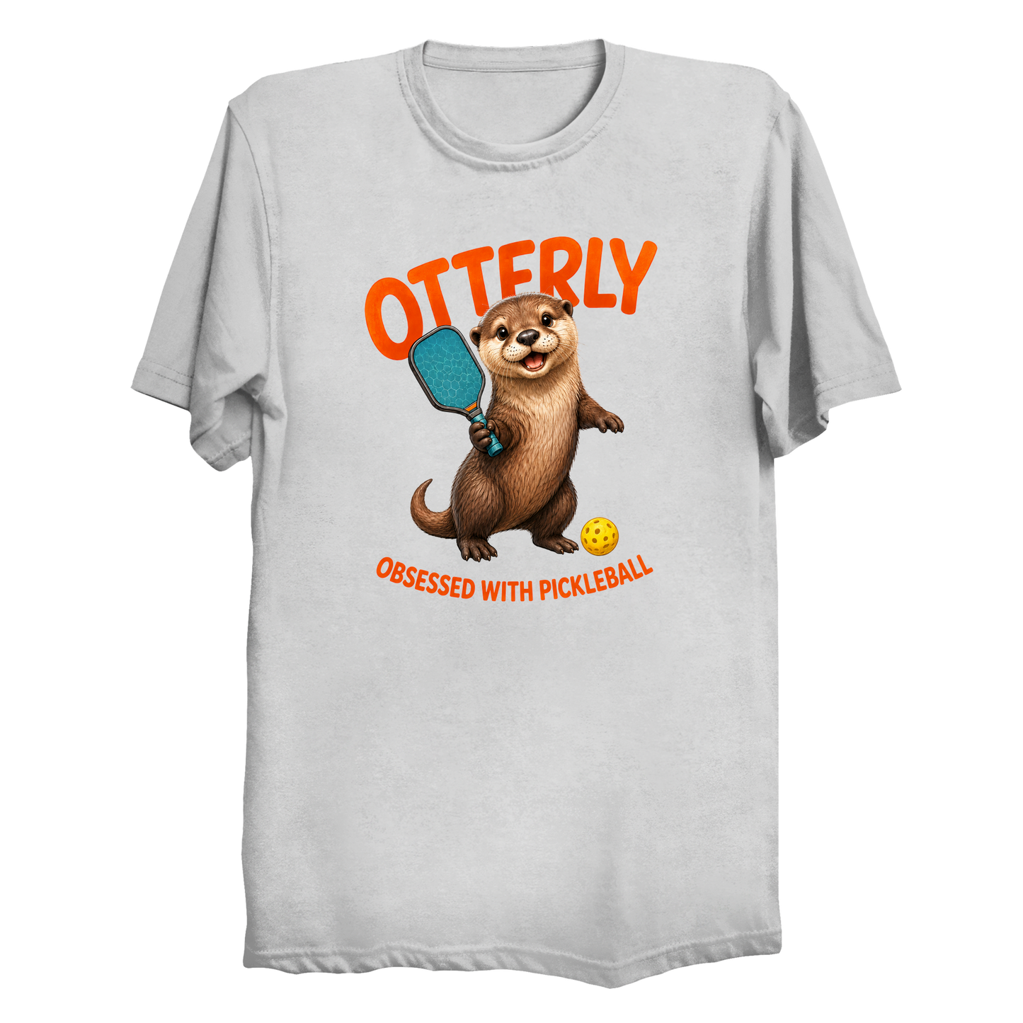 Otterly Obsessed pickleball t-shirt - cute otter funny pickleball gift
