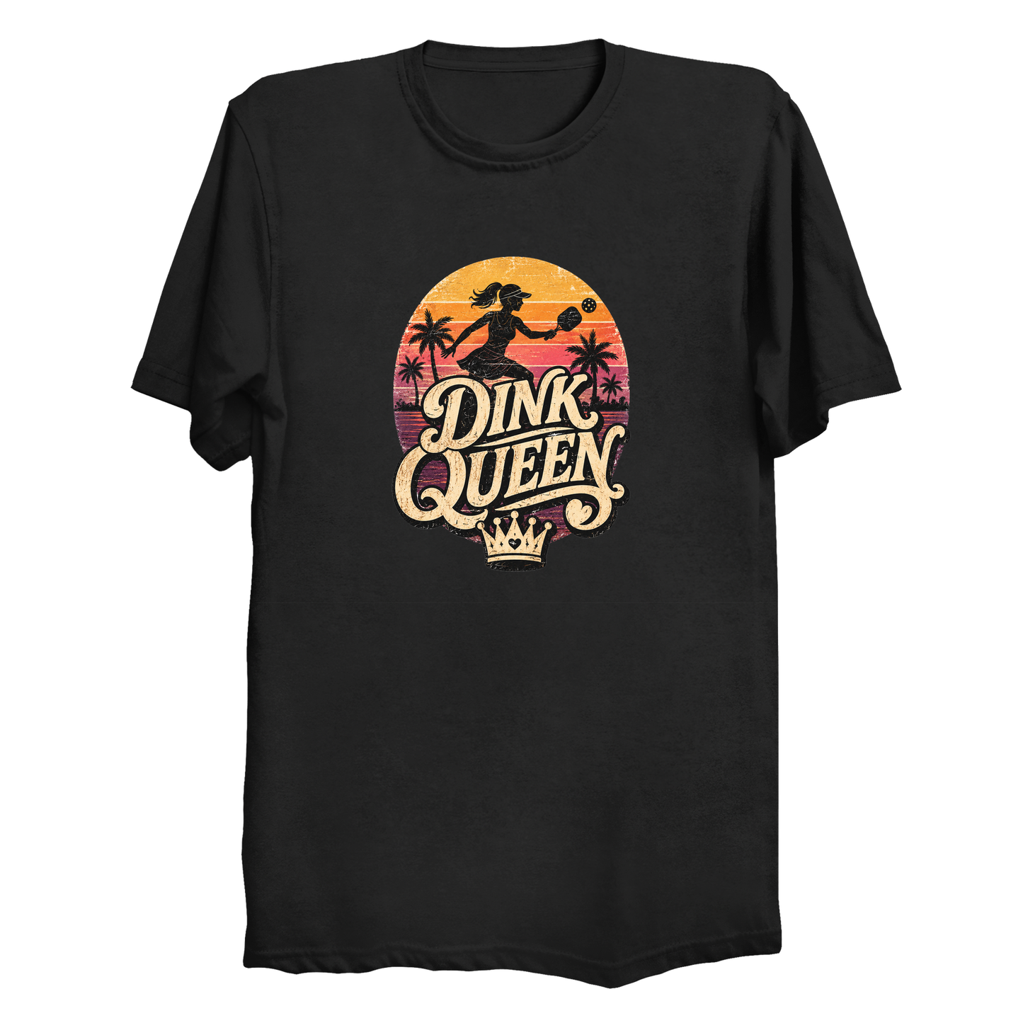 Dink Queen pickleball t-shirt - funny pickleball gift for women
