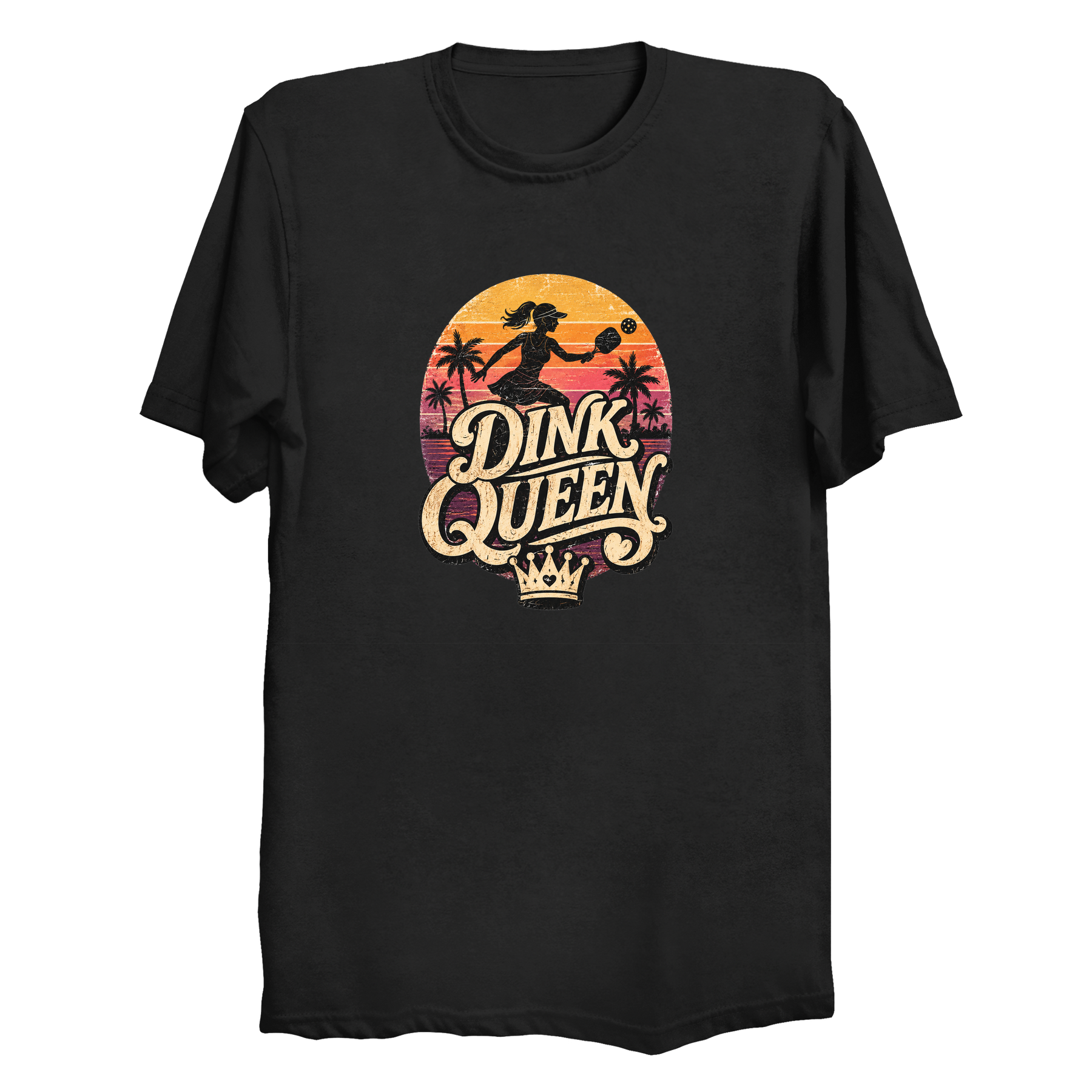 Dink Queen pickleball t-shirt - funny pickleball gift for women
