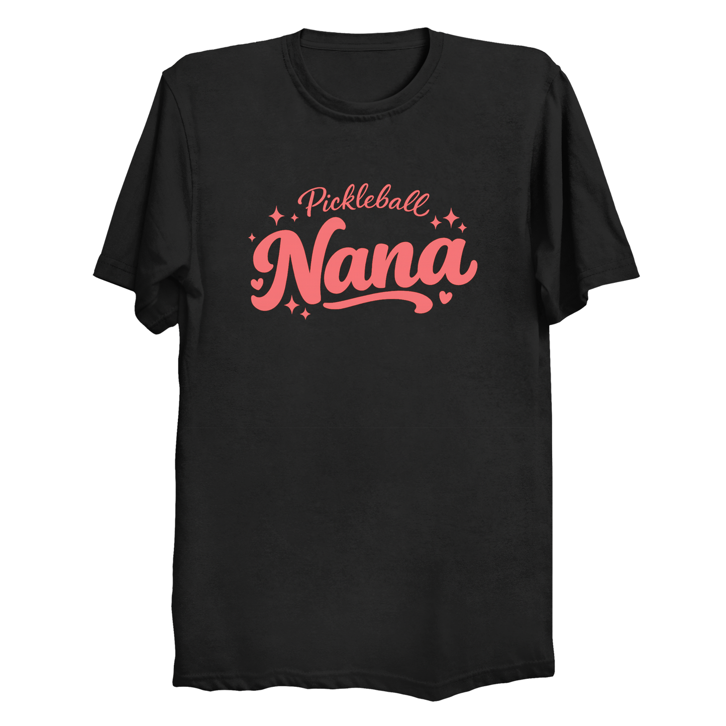 Pickleball Nana t-shirt front hand-lettered graphic design
