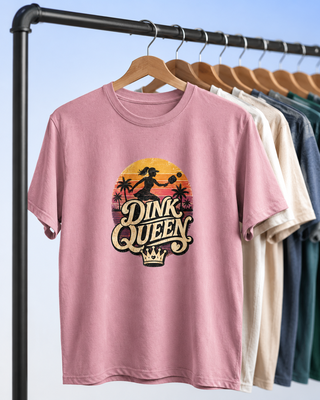 Dink Queen pickleball t-shirt - funny pickleball gift for women

