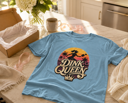 Dink Queen pickleball t-shirt - funny pickleball gift for women
