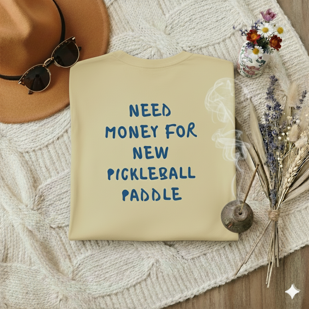 Need money for new pickleball paddle | Funny Pickleball T-Shirt