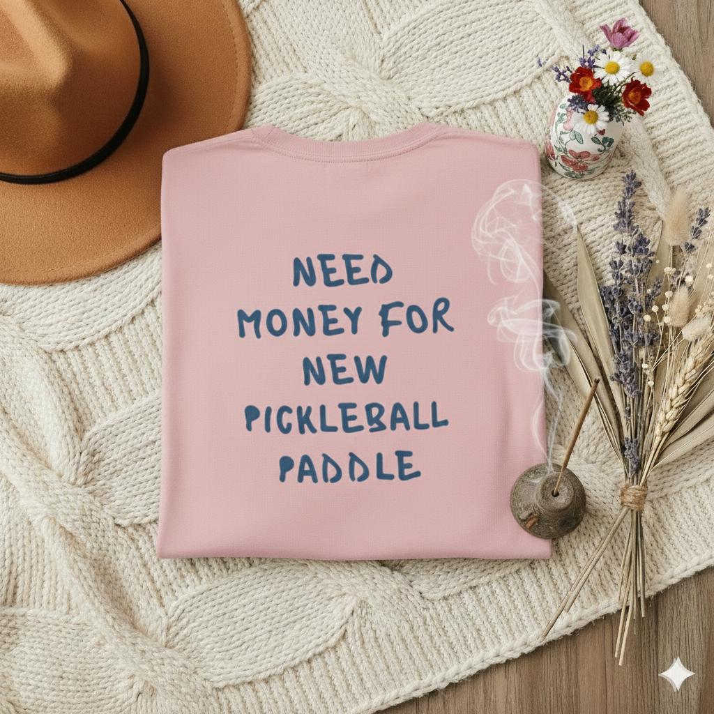 Need money for new pickleball paddle | Funny Pickleball T-Shirt