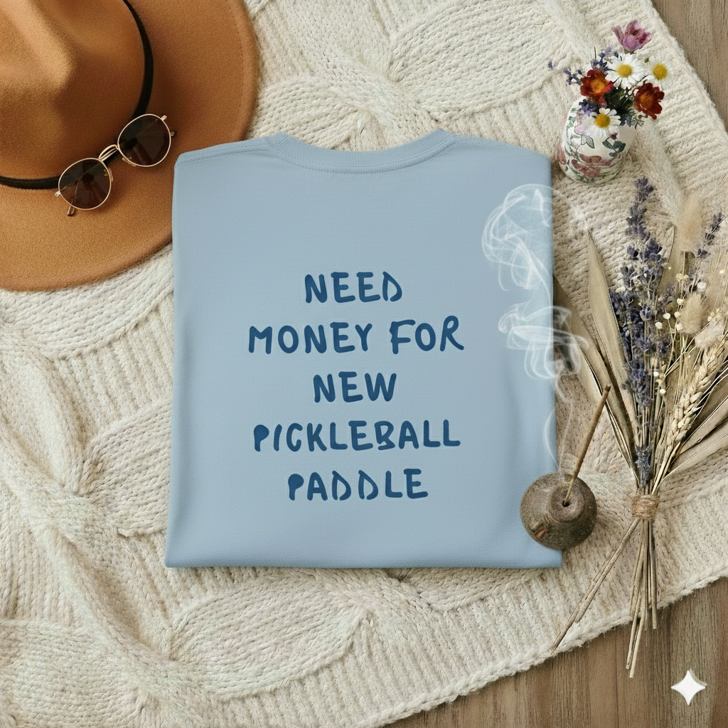 Need money for new pickleball paddle | Funny Pickleball T-Shirt