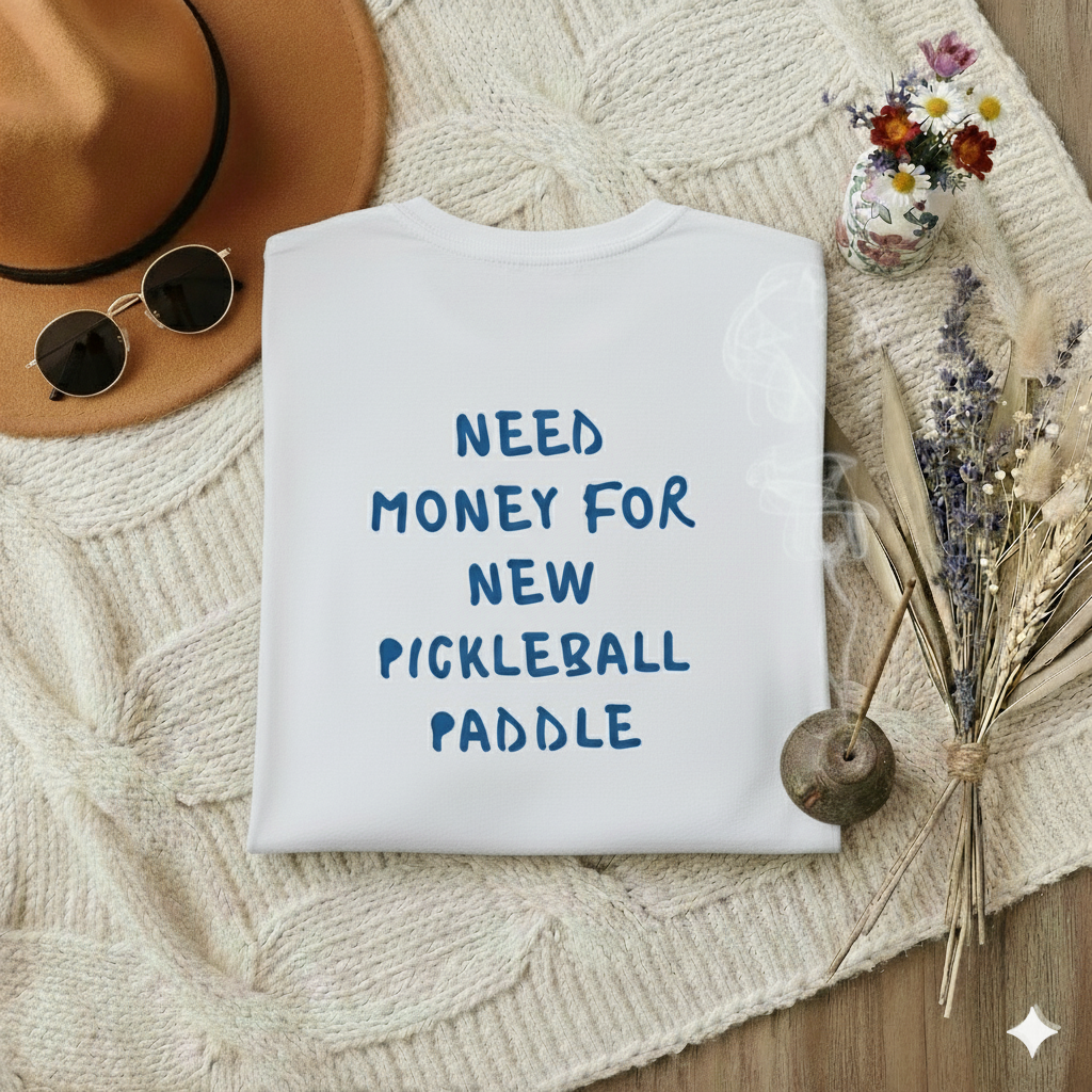 Need money for new pickleball paddle | Funny Pickleball T-Shirt