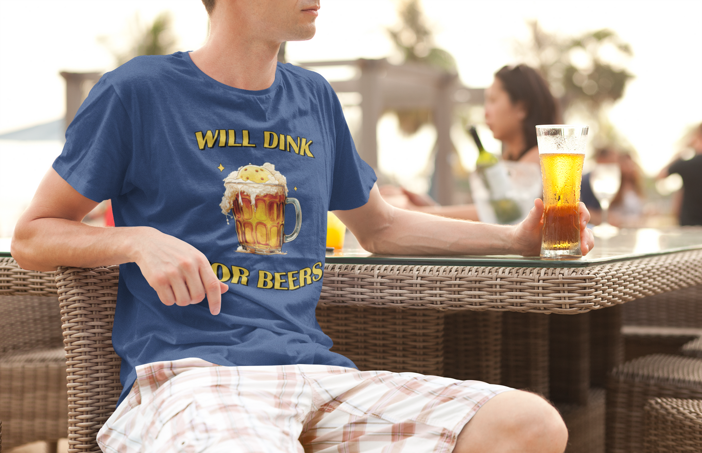 Will dink for beers | Funny Pickleball T-Shirt