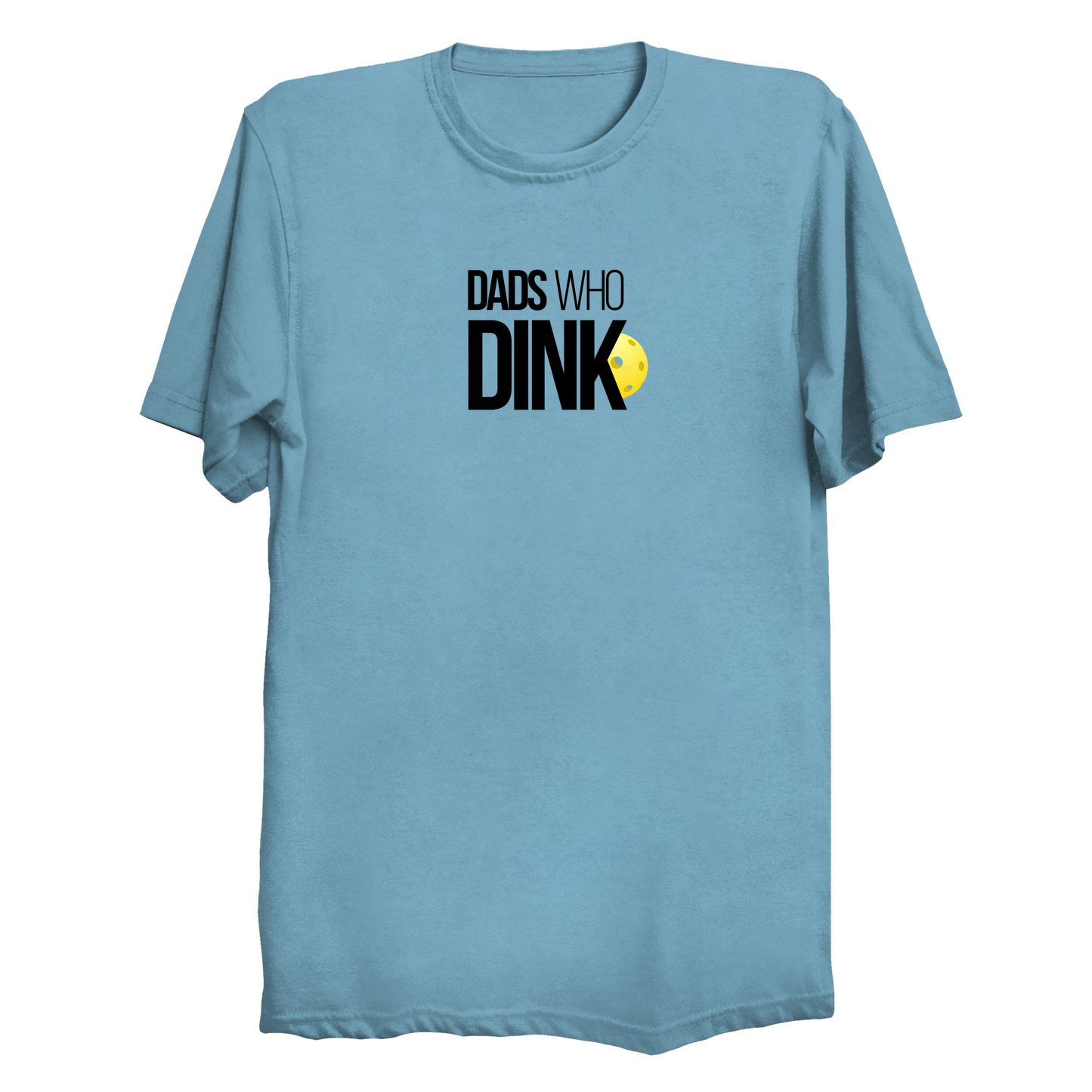 Dads Who Dink pickleball t-shirt front design in white