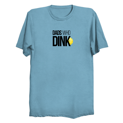 Dads Who Dink pickleball t-shirt front design in white