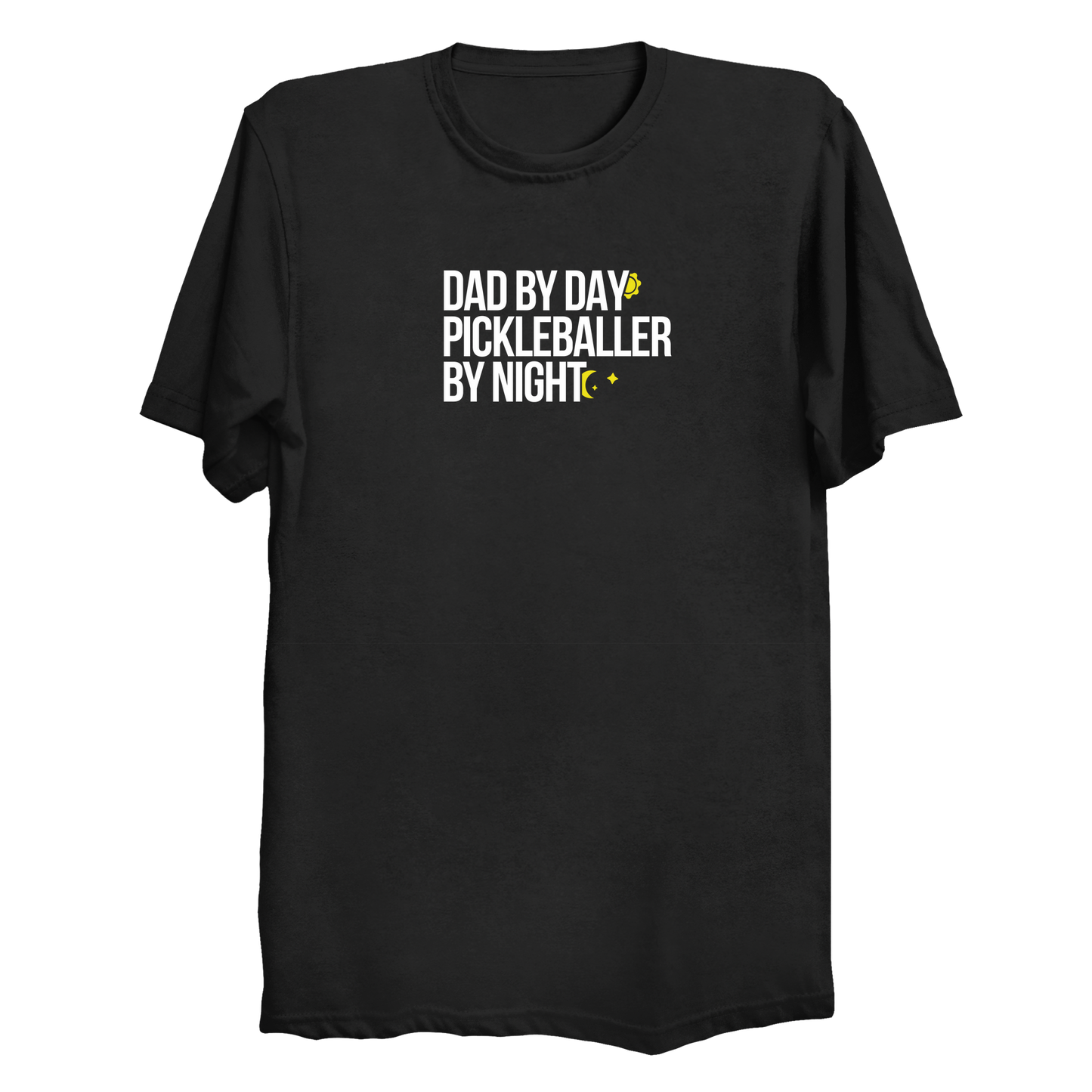 Dad by Day Pickleballer by Night t-shirt in Black