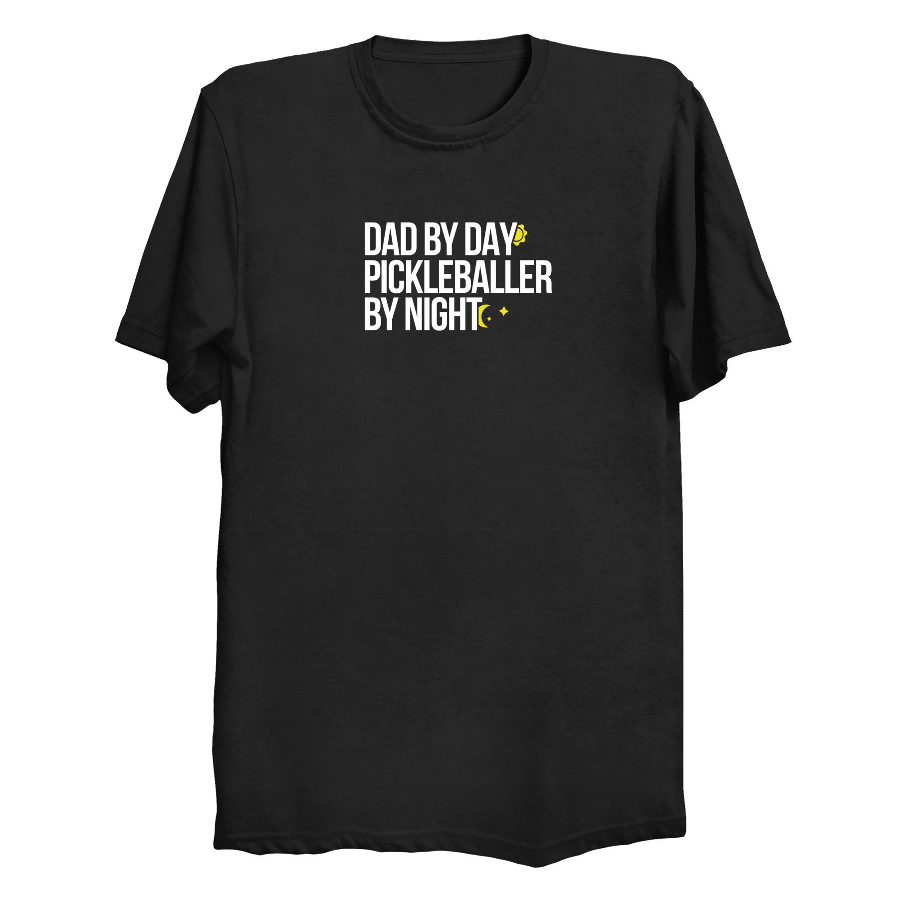 Dad by Day Pickleballer by Night t-shirt in Black