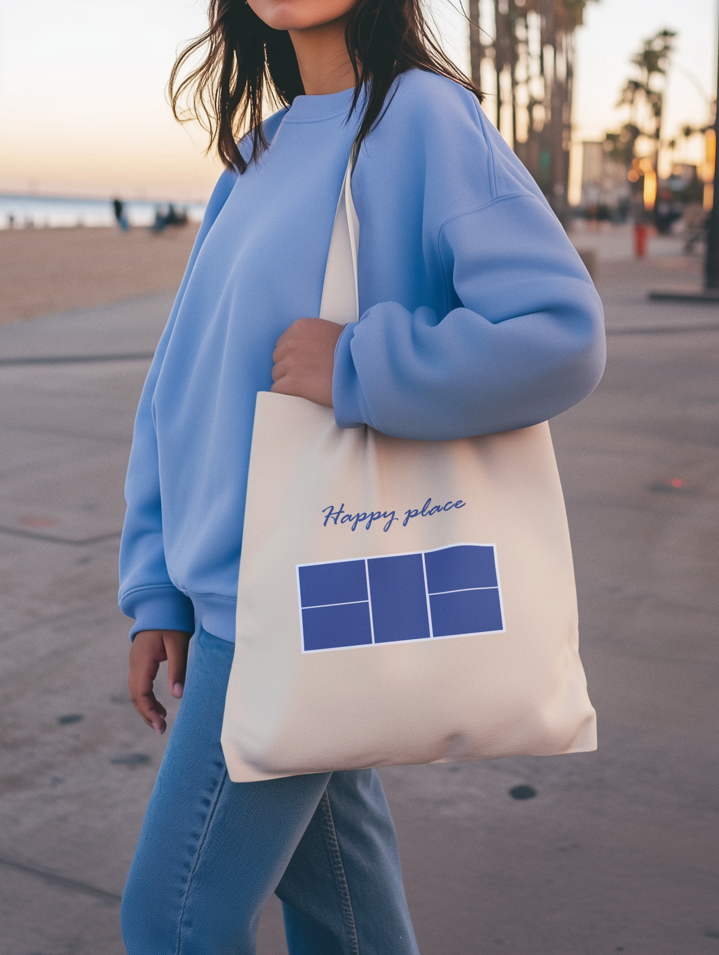 Happy place pickleball court |  Stylish Pickleball Tote