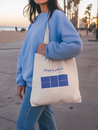 Happy place pickleball court |  Stylish Pickleball Tote